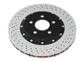 DBA 17-20 Honda Civic Type R Front 5000 Series Cross Drilled Rotor w/Black Hat