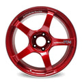 Advan TC4 18x9 +35 5-114.3 Racing Candy Red & Ring Wheel