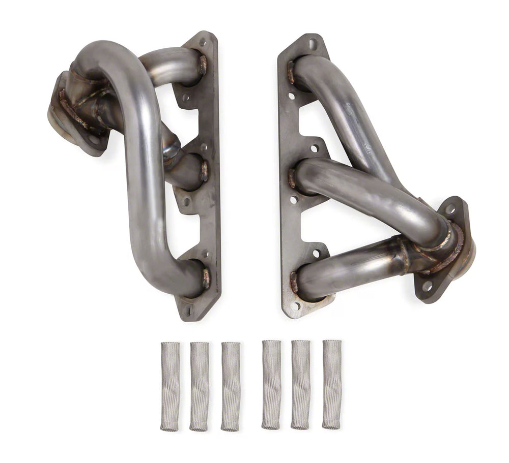 Shorty Headers 2007-2011 Jeep Wrangler Jk V6, 3.8L 1-1, 2 Stainless Steel Shorty Headers Natural Finish Hooker BlackHeart