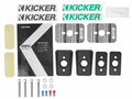 KMFC65 (165mm) Loaded Marine Flat Surface Mount Cans with 45KM654L speaker pair; white grill on white can