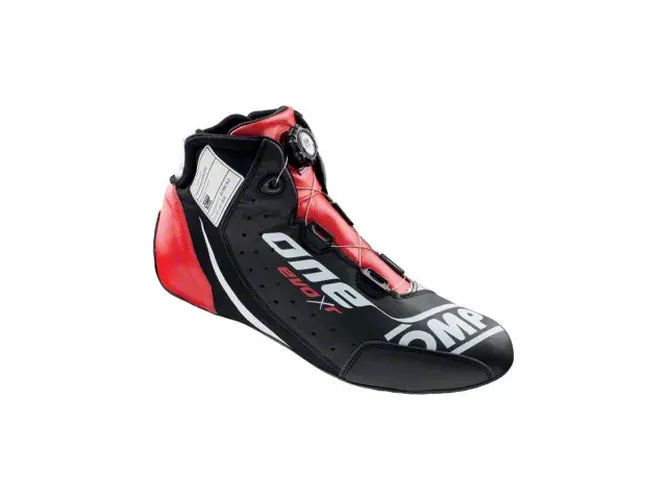 OMP One Evo X R Shoes Black/Silver/Red - Size 40 (Fia 8856-2018)