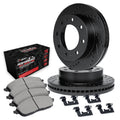 R1 09-18 Dodge Ram 4000 Front Drill/Slot Black Rotors w/Off-Road/Tow Pads