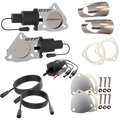 DUAL 3.00 INCH QTP ELECTRIC EXHAUST CUTOUT DIY COMBO KIT