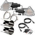 DUAL 2.75 INCH QTP ELECTRIC EXHAUST CUTOUT DIY COMBO KIT