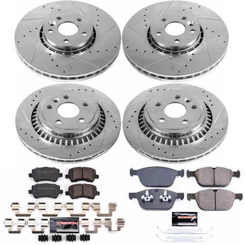Power Stop 10-15 Volvo XC60 Front & Rear Z23 Evolution Sport Brake Kit