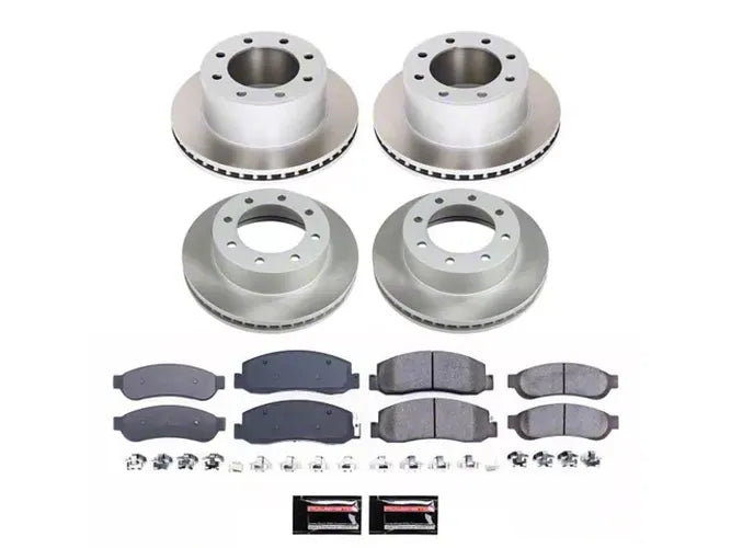Power Stop 09-10 Ford F-250 Super Duty Front and Rear Semi-Coated Rotor Kit
