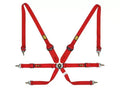 OMP Safety Harness One 2In Convertible Red Pull Up Conv Pull Down - (Fia 8853-2016)