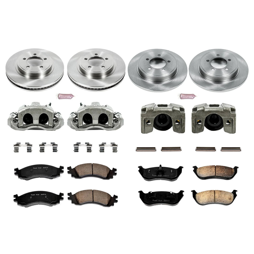 Power Stop 2006 Mercury Mountaineer Autospecialty Kit w/ Calipers - Front and Rear