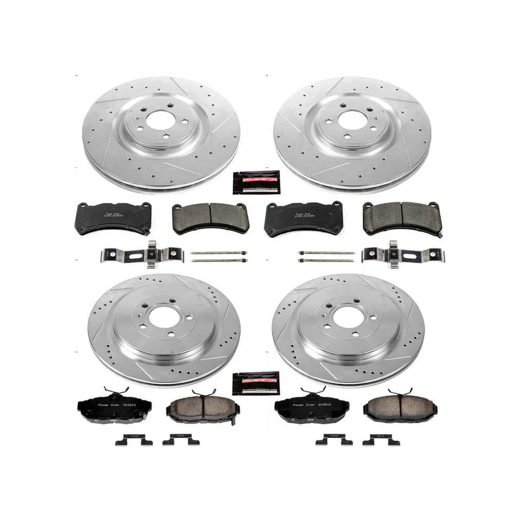 Power Stop 13-14 Ford Mustang Front & Rear Z23 Evolution Brake Kit
