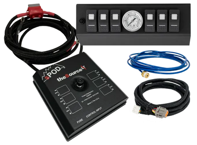 Spod 09-18 Jeep Wrangler JK SourceLT w/ Air Gauge and Blue LED Switch Panel