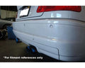 Megan Racing axle-back exhaust detail
