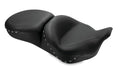 Mustang 08-21 Electra Glide,Rd Glide,Rd King,Str Glide Touring 1PC Seat w/ Blk Pearl Studs - Black