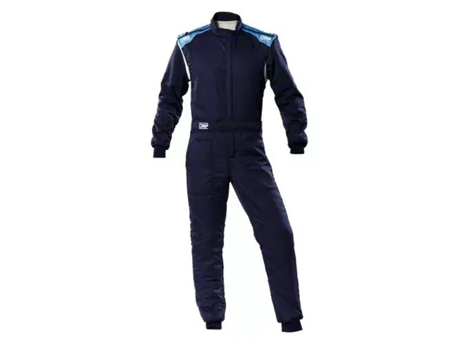 OMP First-S Overall Navy Blue/Cyan - Size 52 (Fia 8856-2018)