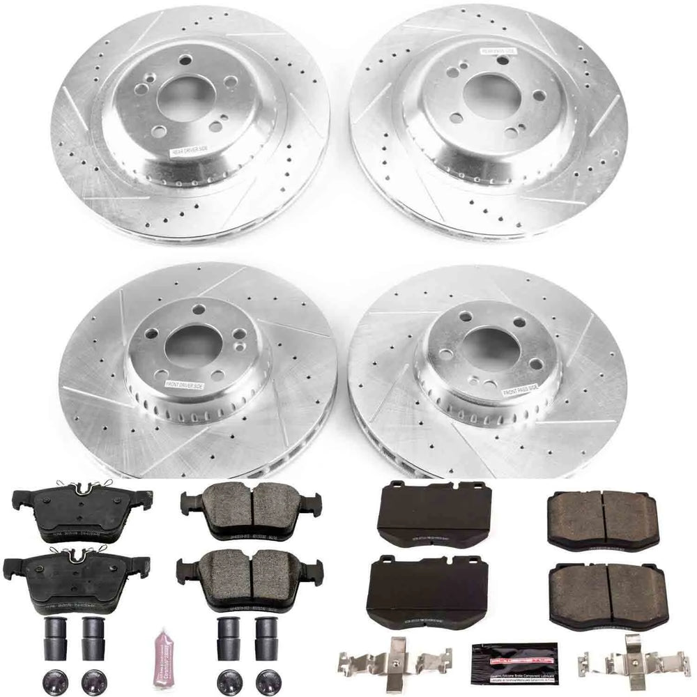 Power Stop 2018 Mercedes-Benz C350e Front & Rear Z23 Evolution Sport Brake Kit