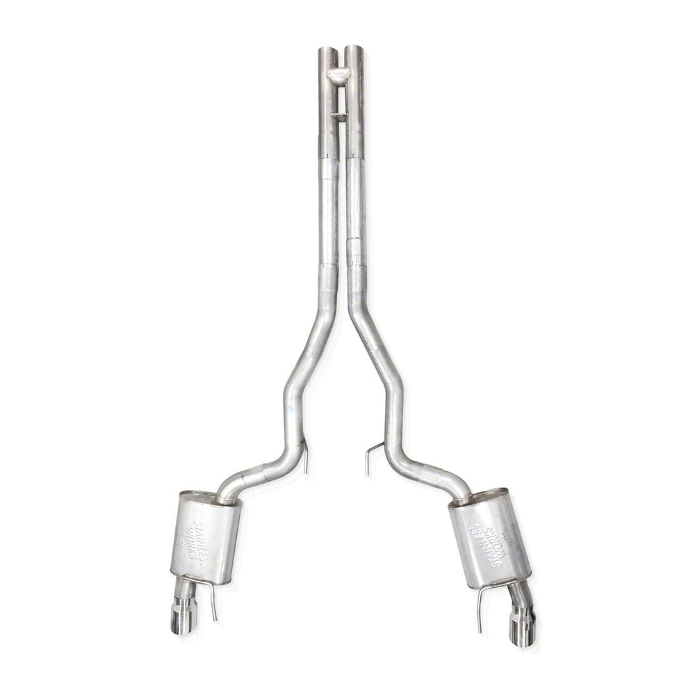 Stainless Works 2024 Mustang GT Catback Dual Tips Redline Sound X-Pipe Performance Connect Exhaust