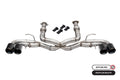 Corsa 2020-2025 Chevrolet Corvette C8 RWD 3in Track Cat-Back Delete Exhaust w/4.5in CF Polished Tips