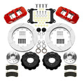 6387 C10 WWE IRON PRO SPINDLE AERO6 FRONT BRAKE KIT 14IN ROTOR 5 LUG RED