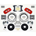 Wilwood AERO6 Front Hub Kit 14.00 Drilled-Red Chevy C-10 60-87 CPP Drop Spindle