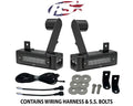 13C RAM 3500 HITCH BAR REVERSE 7IN LED FLOOD LIGHTING HEAVY DUTY BOLT ON KIT W/HEATED LENS