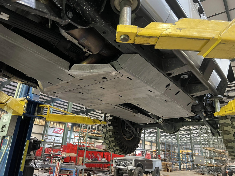 ROCK HARD 4X4 ALUMINUM COMPLETE BELLYPAN SKID PLATE SYSTEM WITH DUAL CROSSMEMBERS FOR JEEP WRANGLER JL 4DR 392 HEMI 2021 - CURRENT