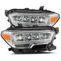 AlphaRex 16-23 Toyota Tacoma LUXX-Series Crystal Headlights - Chrome