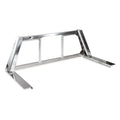 OPEN POST HEADACHE RACK WITH TANK BRITE UPRIGHTS SMOOTH ALUMINUM CENTER SIZE 1