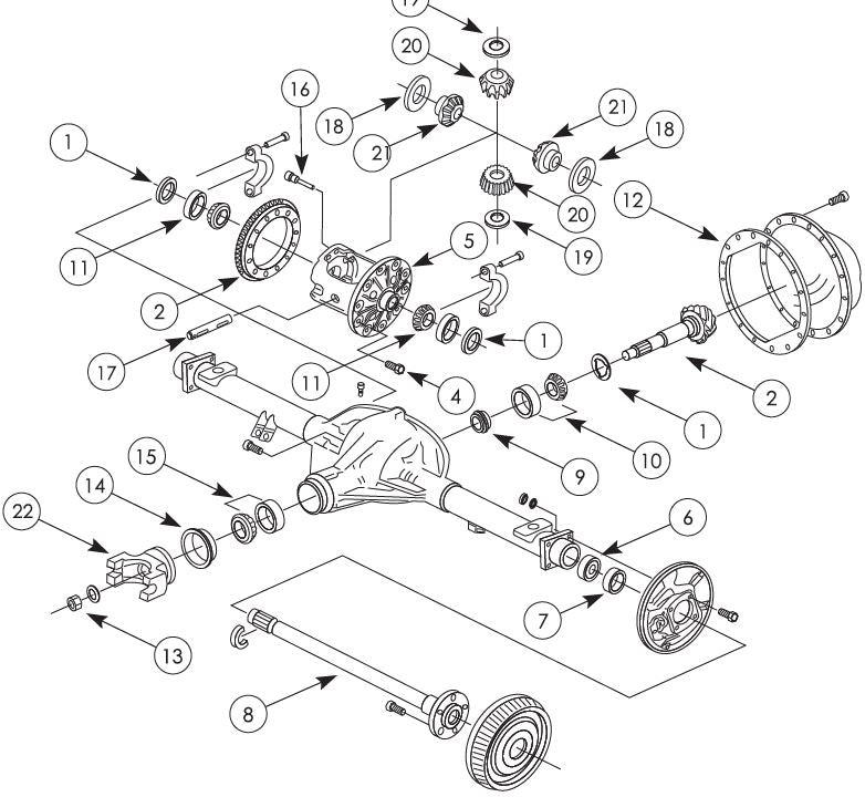 DETROIT LOCKER-TRACTECH hardware kit