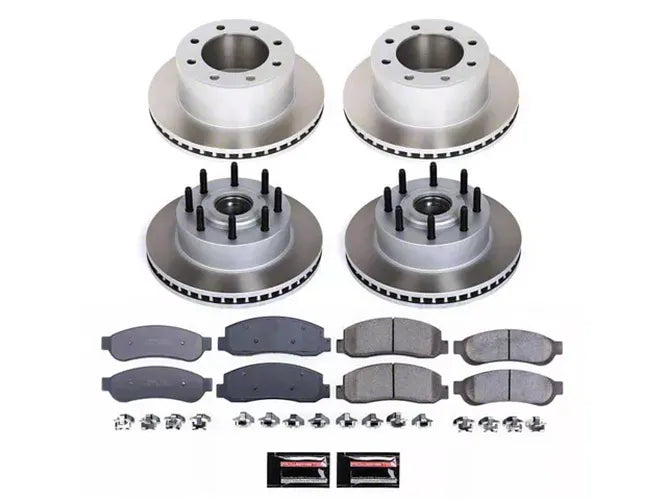 Power Stop 07-08 Ford F-250 Super Duty Front and Rear Semi-Coated Rotor Kit