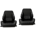 RALLY RECLINER LOW BACKW/O HEADREST BLACK VINYL SIDES BLACK VELOUR INSERT LEFT