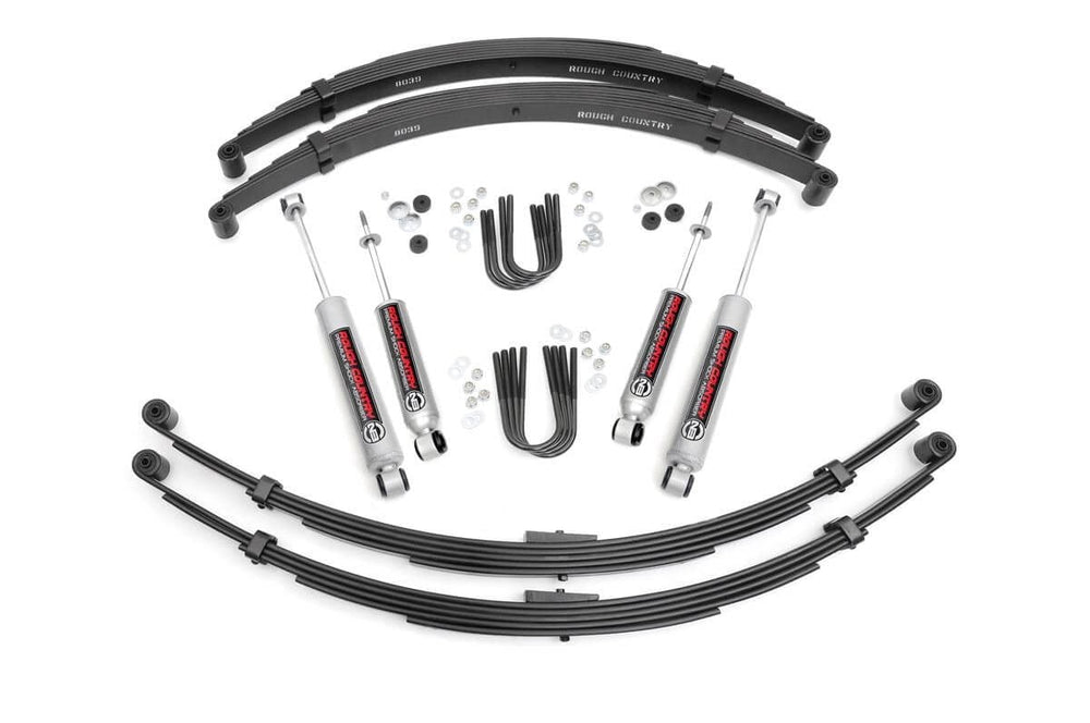 1x 23178 1x 23176 1x 7537NB 2x 8039 2x 8040 2.5 Inch Lift Kit International Scout II 4WD (1974-1980)