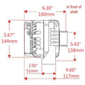 ALT GM DENSO BLK 245A 3" 6 GRV UNDE