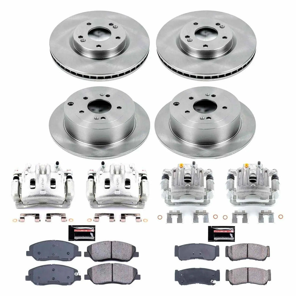 Power Stop 07-09 Hyundai Santa Fe Autospecialty Kit w/ Calipers - Front and Rear