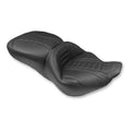 Mustang 97-07 Harley Electra Glide, Rd Glide Wide Touring Regal 1PC Seat w/Studs - Black