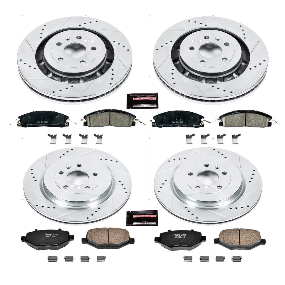Power Stop 18-19 Ford Flex Front & Rear Z23 Evolution Sport Brake Kit
