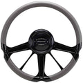 Steering Wheel Camber D-Shaped 14in Black