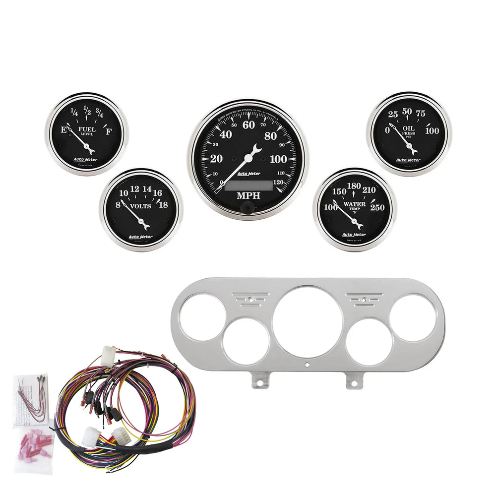 ~(7.5 lbs. 18X11X7)~ GAUGE KIT 5 PC NOVA 62-65 MPH/FUEL/OILP/WTMP/BAT OTB