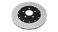 DBA 13-20 Lexus GS350 F Sport RWD Front 5000 Series Cross Drilled Rotor w/Black Hat
