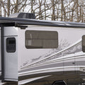19 FT AWNING ROLL TUBE W/ BURGANDY FADE CANOPY ASSEMBLY/END CAPS/12V LIGHT STRIP