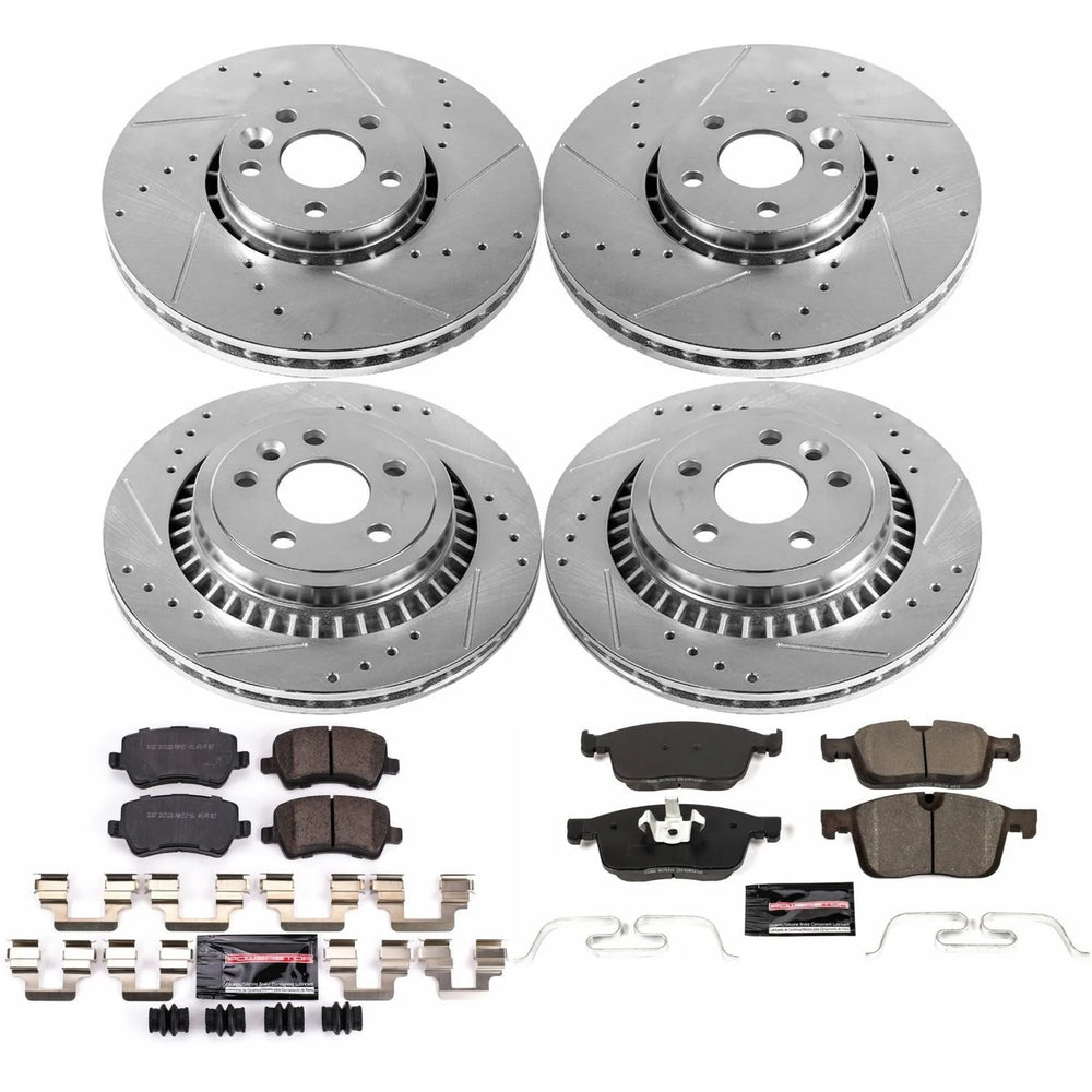 Power Stop 2017 Volvo XC60 Front & Rear Z23 Evolution Sport Brake Kit