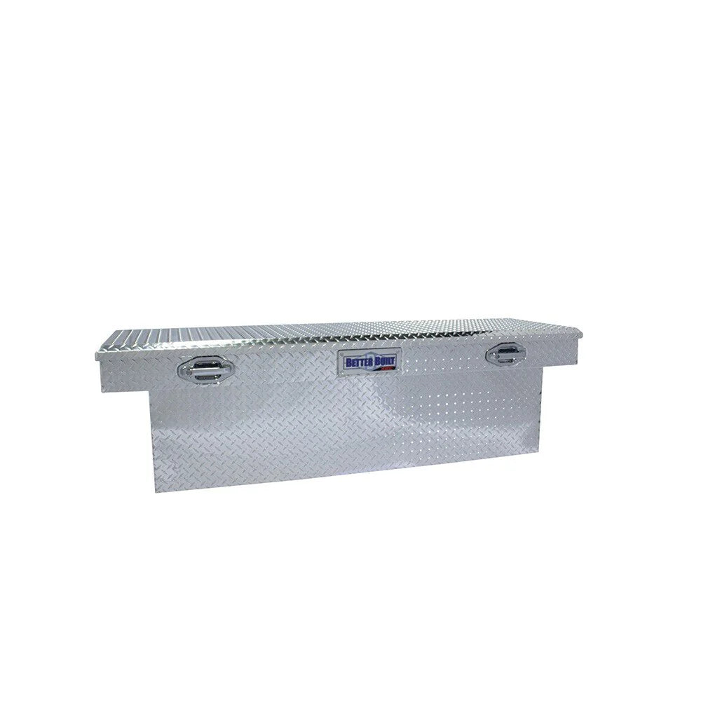 71IN SINGLE LID SADDLE TRUCK BOX DEEP BRIGHT ALUMINUM