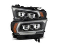 AlphaRex 19-22 Dodge Ram 1500 PRO-Series Projector Headlights Black w/Seq Signal/DRL
