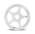 Advan TC4 18x9.5 +12 5-114.3 Racing White and Ring Wheel