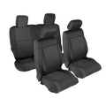 PRP 07-10 Jeep Wrangler JK Front Seat Covers/2 door or 4 door (Pair) - Black with Red Stitching
