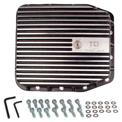 Transmission Oil Pan: Ford various models; Cast Aluminum Pan; w/ 1.5 extra quarts; Powder Coated