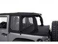 Bestop 07-18 Jeep Wrangler JK 2-Door Halftop Conversion Kit (Premium Black Twill)