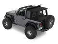 Bestop 07-18 Jeep Wrangler JK 2-Door Halftop Conversion Kit (Premium Black Twill)