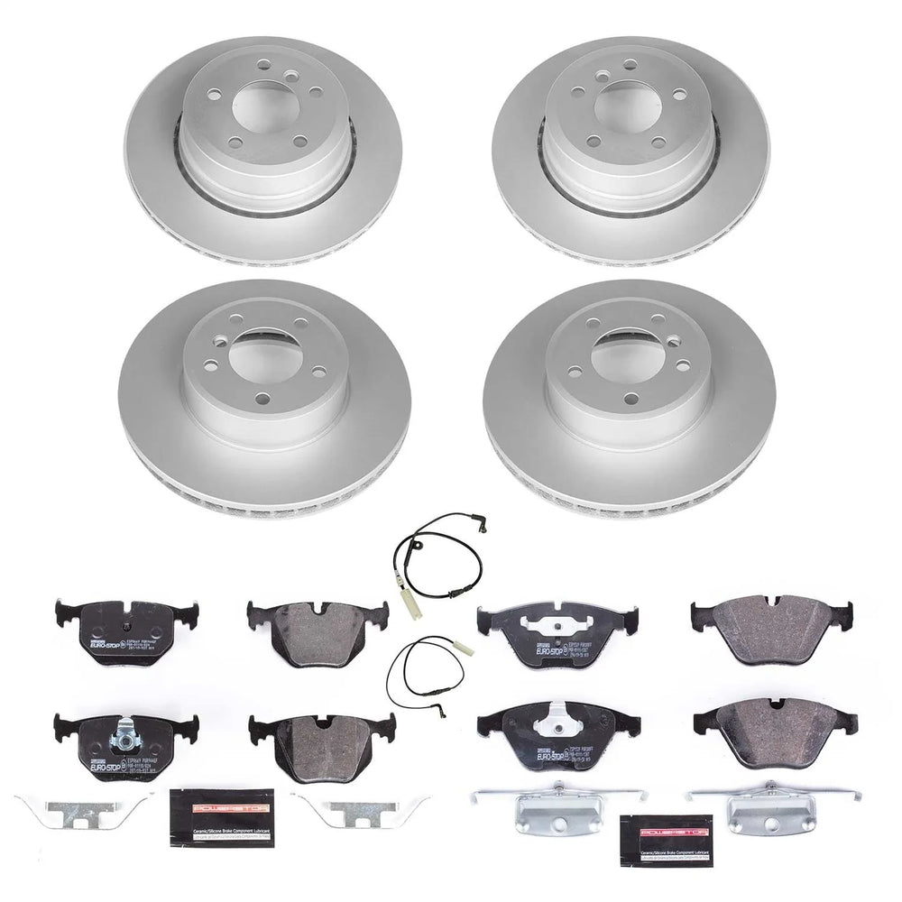 Power Stop 06-08 Jaguar S-Type Front & Rear Euro-Stop Brake Kit