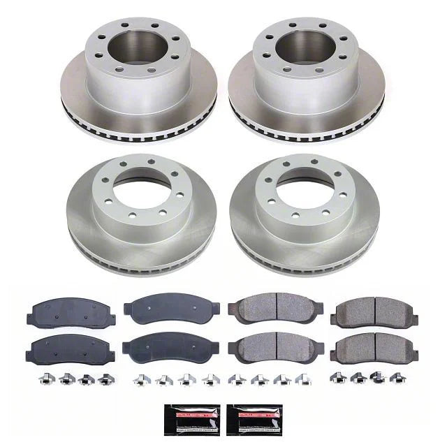 Power Stop 2010 Ford F-350 Super Duty Front and Rear Semi-Coated Rotor Kit