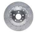R1 Concepts Hi-Carbon Alloy GEOMET Coated Rotor - Drilled Fits Audi R8