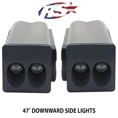 13C RAM 3500 HITCH BAR REVERSE 7IN LED FLOOD LIGHTING HEAVY DUTY BOLT ON KIT W/HEATED LENS